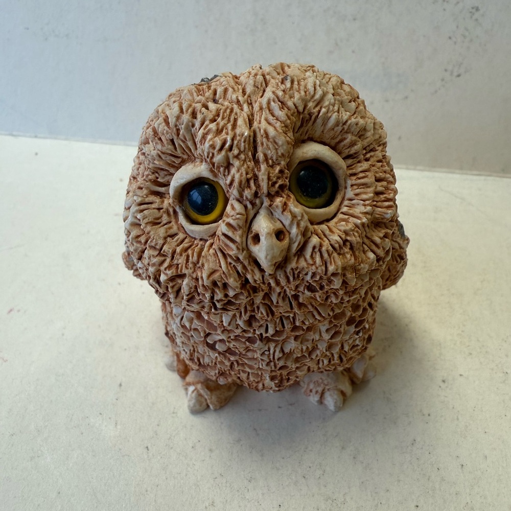 Vintage Stone Critters Baby Barn Owl Figurine by United Design Corp. - Picture 6 of 13